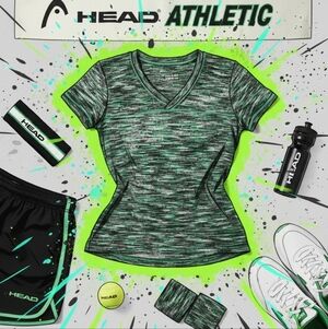 Head Green Athletic Top XS V Neck Moisture Wicking